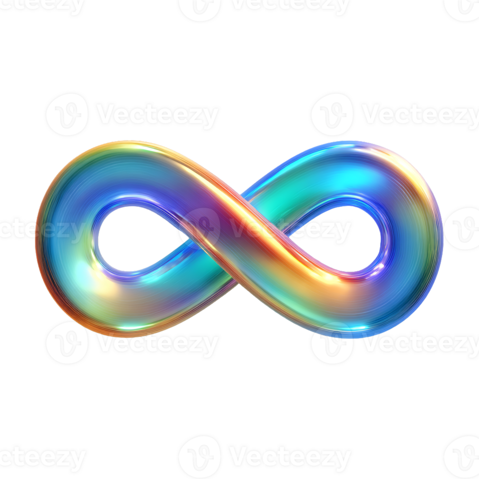 Colorful Infinity Symbol with Smooth Curved Lines and Gradient Effect png