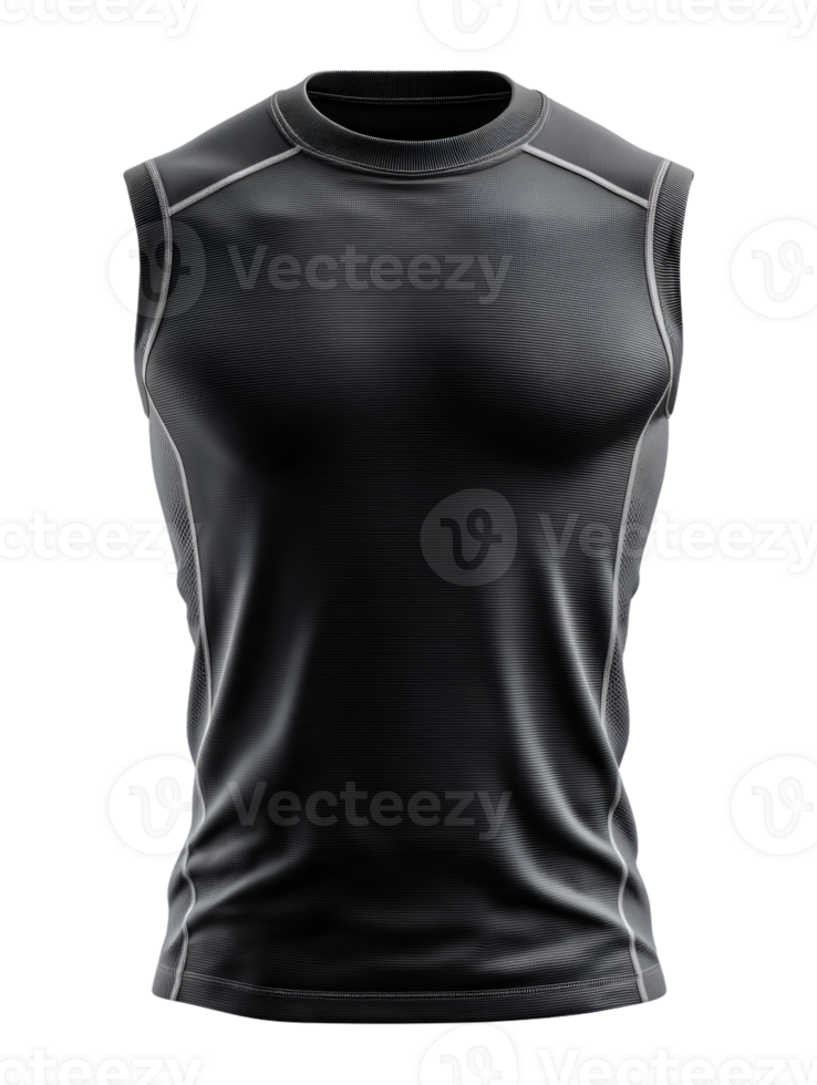 Sleek Black Athletic Tank Top for Fitness and Sports Activities png