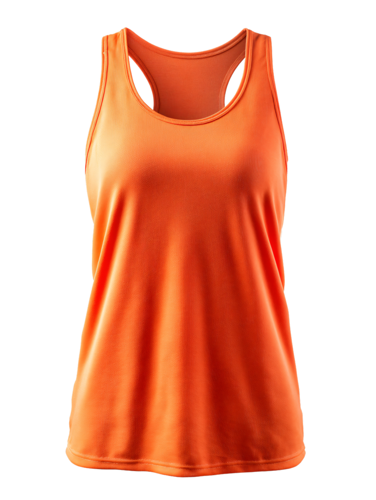 Bright Orange Athletic Tank Top for Active Lifestyle and Fitness png