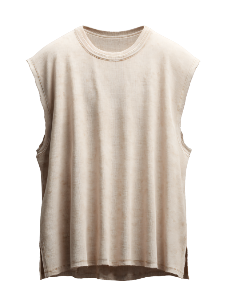 Light Beige Sleeveless Shirt Hanging png