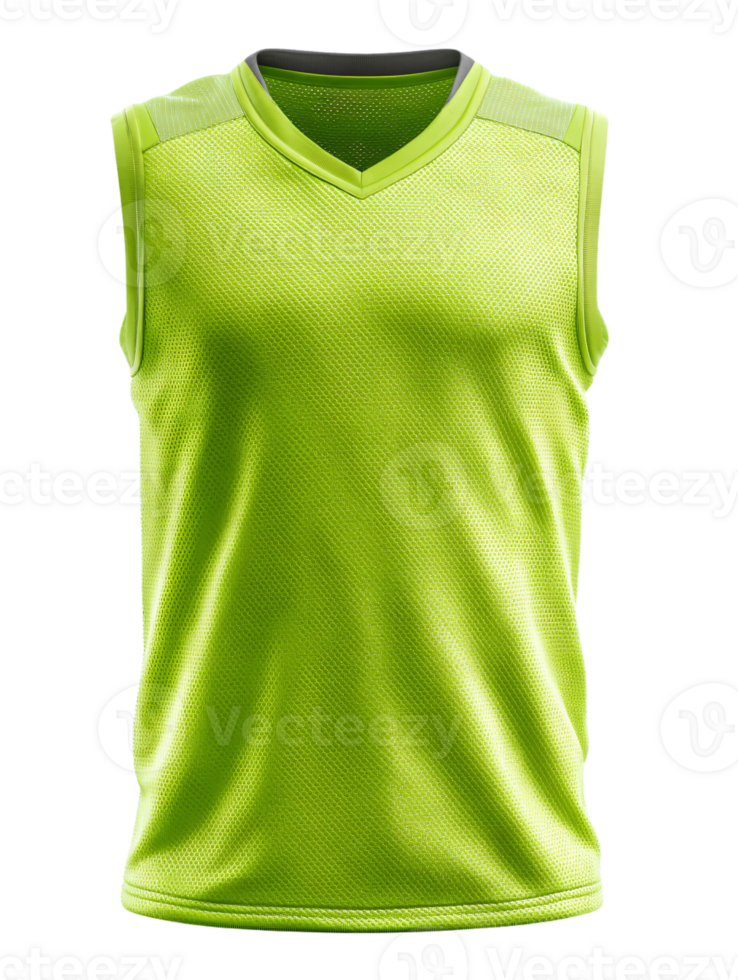 Bright Green Sleeveless Sports Jersey for Active Lifestyle png