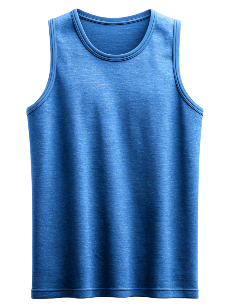 Blue Athletic Tank Top for Summer Sports and Casual Wear png