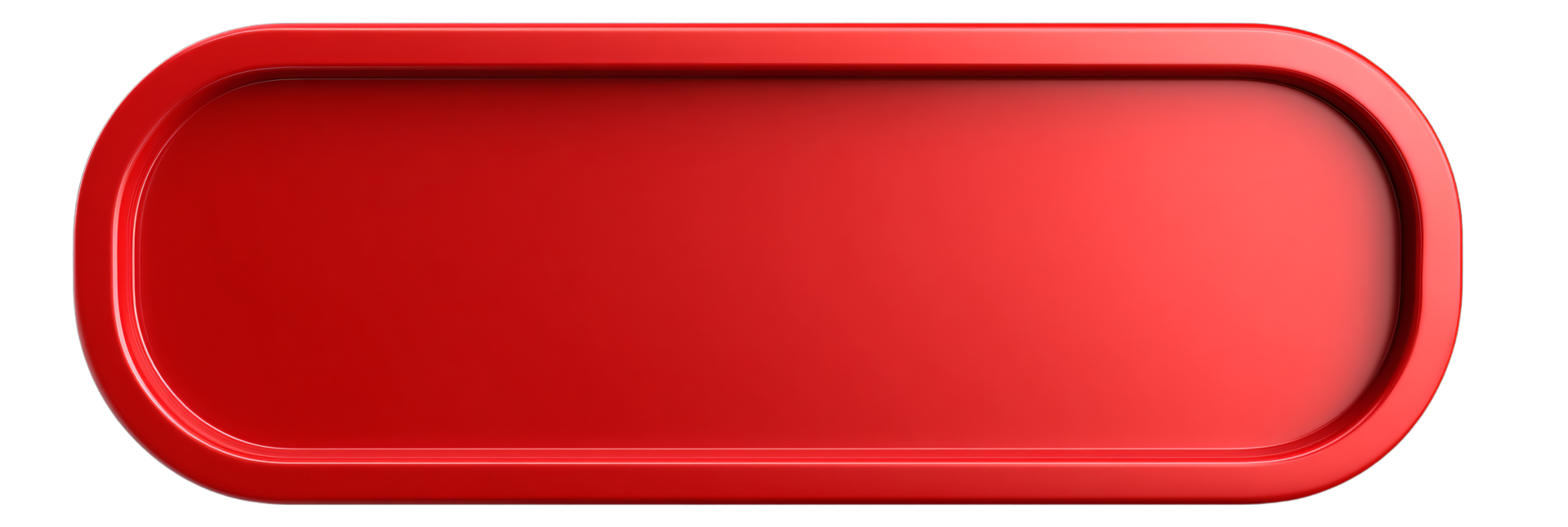 Bright Red Oval Tray on White Surface for Food Presentation png