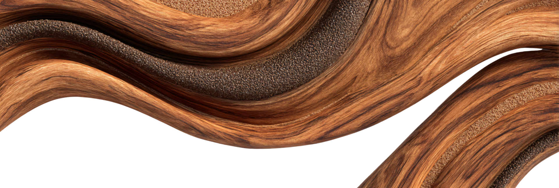 Abstract Curved Wood Texture Background with Organic Flowing Lines png
