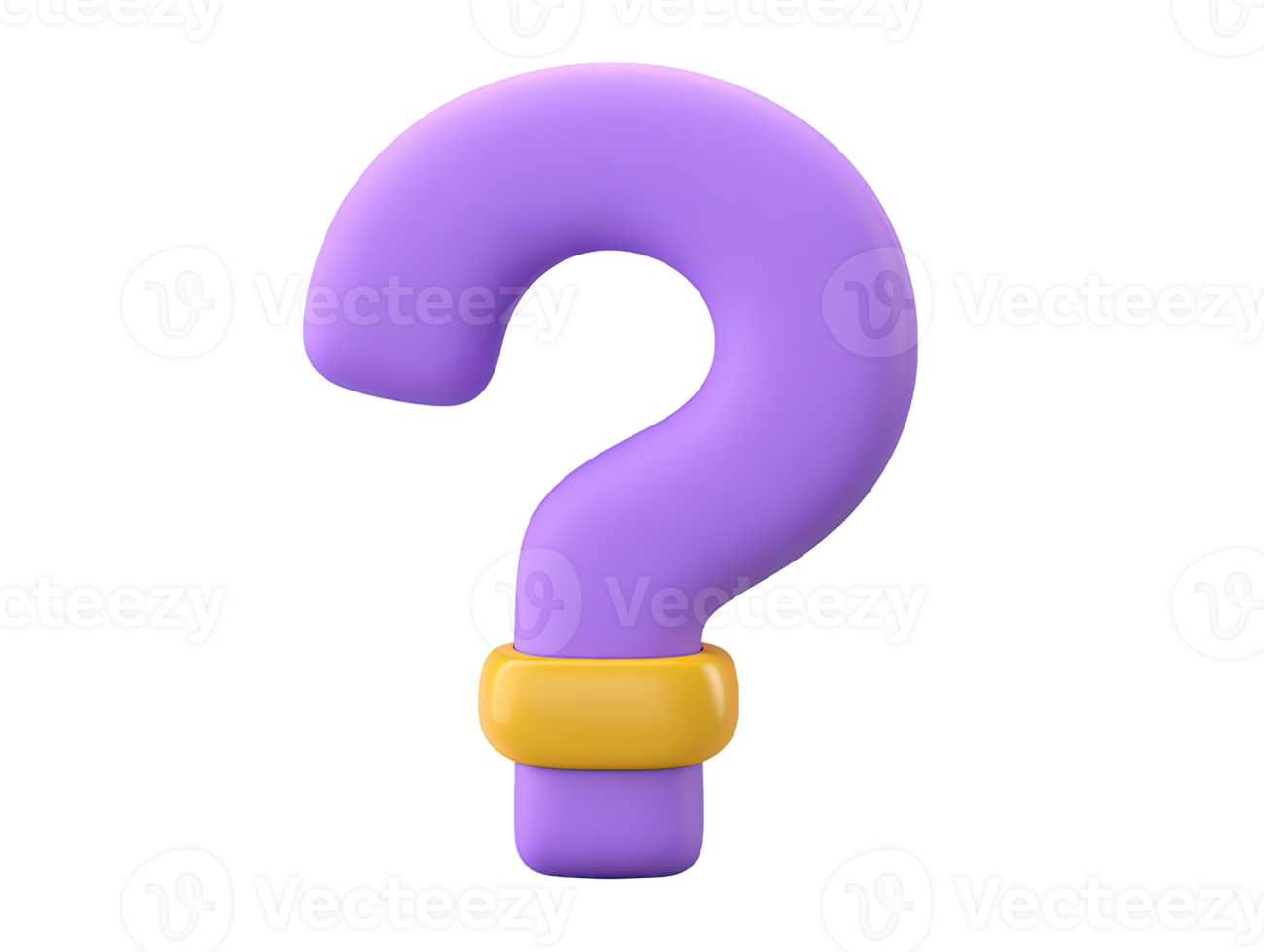 A classic purple 3D rendered question mark icon viewed from an angle representing questions uncertainty seeking solutions or the process of inquiry and exploration for important projects png