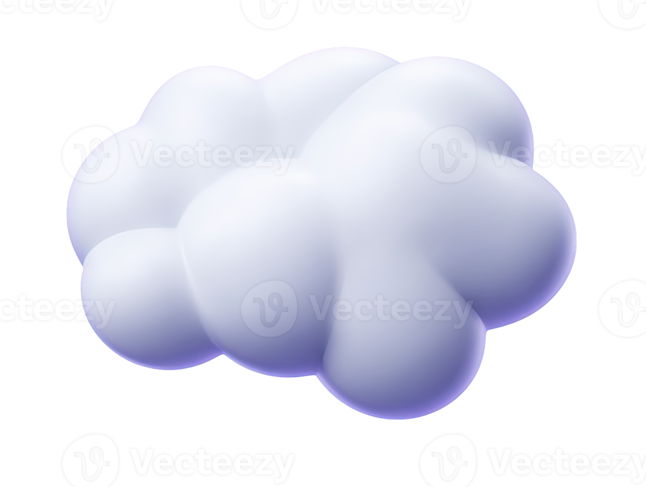 A classic white 3D rendered cloud icon ideal for weather forecasts cloud computing representations or as a simple decorative element in various digital and print media designs for all png