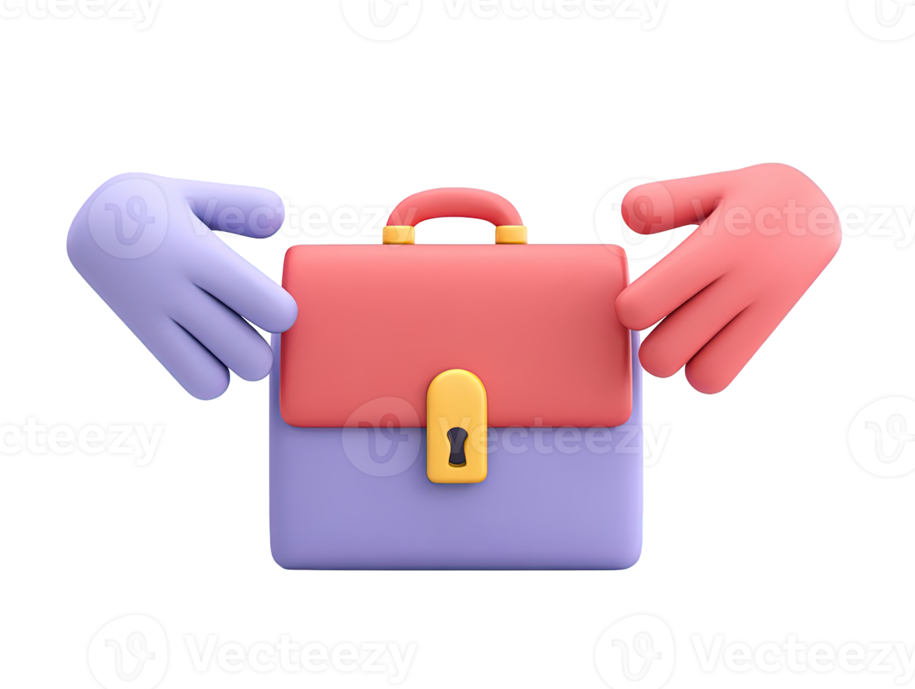 3D two hands exchange briefcase for agreement partnership contract transaction successful business negotiation A professional graphic for corporate financial affairs png