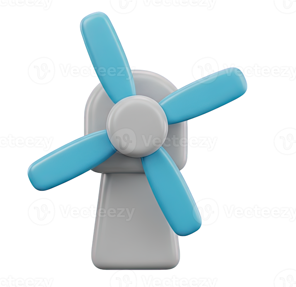 3D rendered icon of a wind turbine symbolizing renewable energy wind power sustainable electricity generation or an eco friendly alternative source png