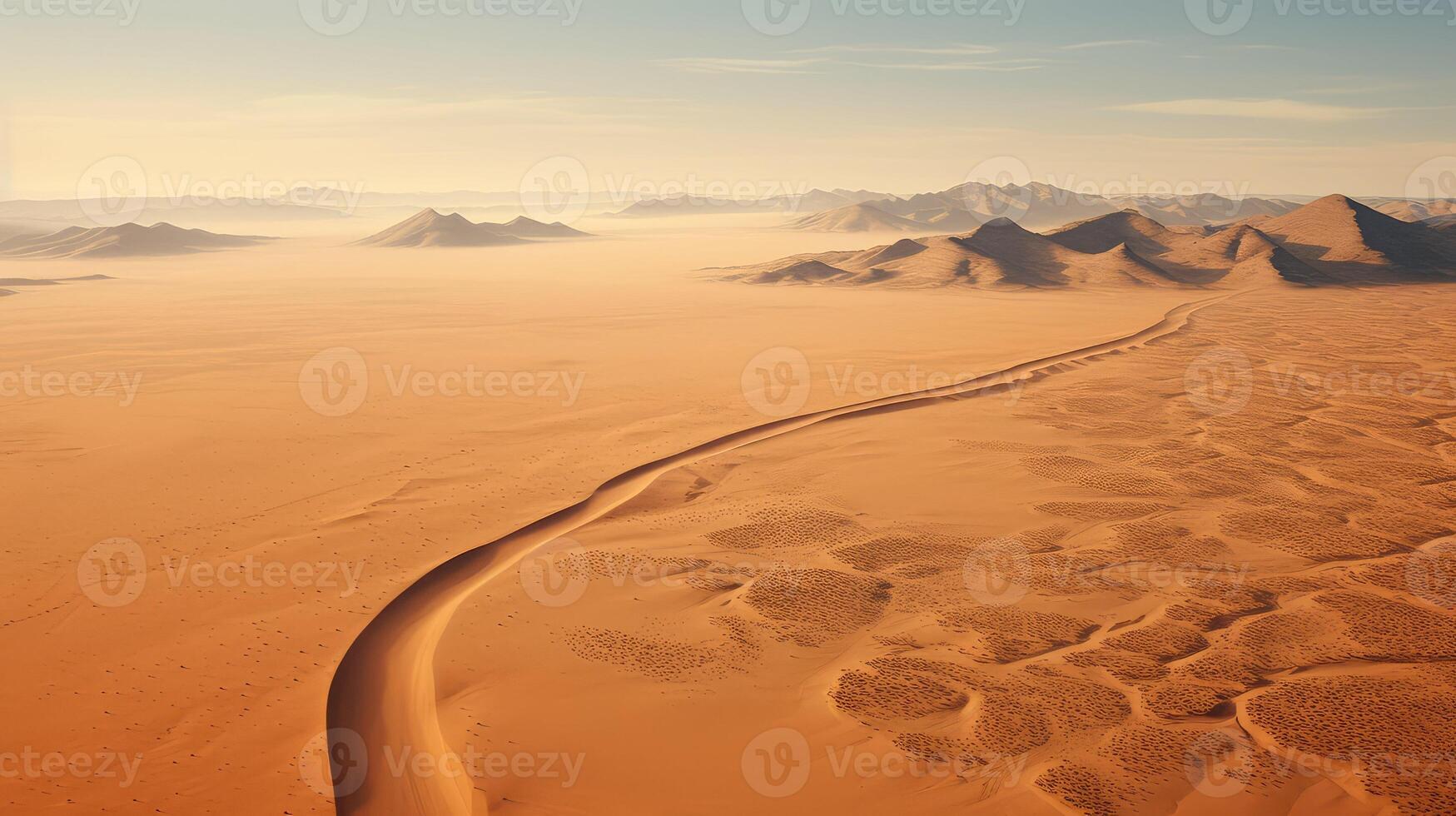 desert roads aerial view photo