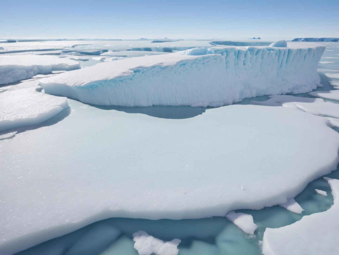 Tranquil Ice Landscape under Clear Sky photo