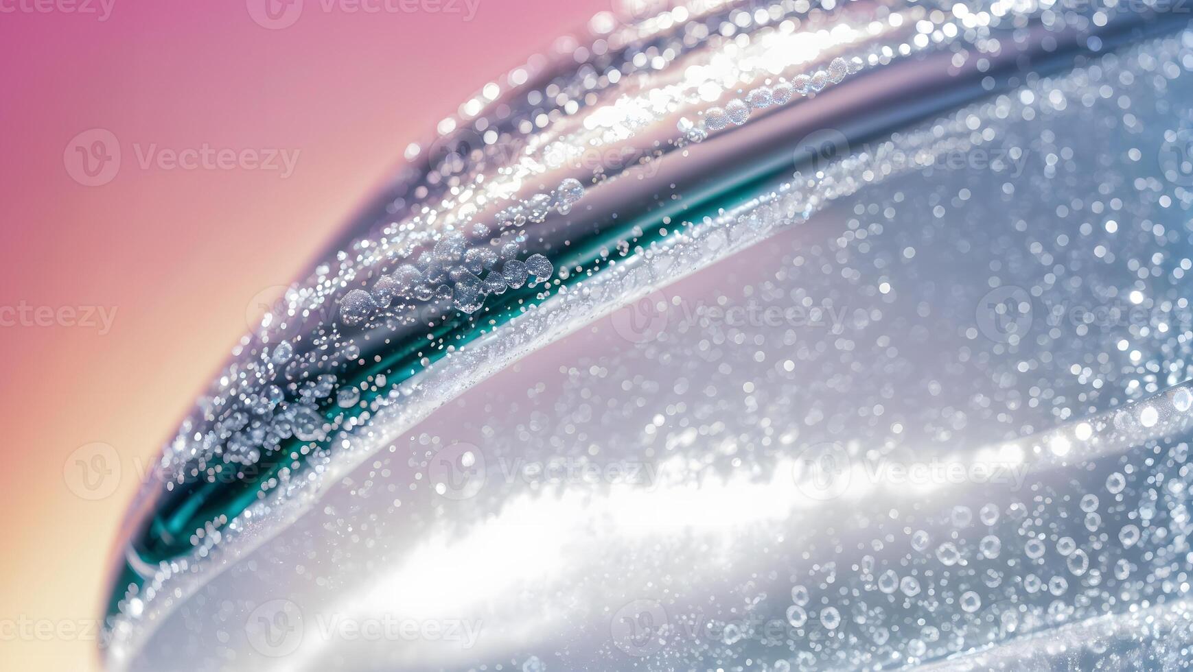 Water Fluid Texture with Bokeh Light Effects in Close-Up View photo