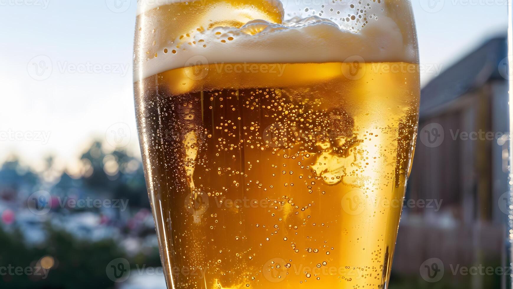 Summer Vibes with a Cold Glass of Beer photo