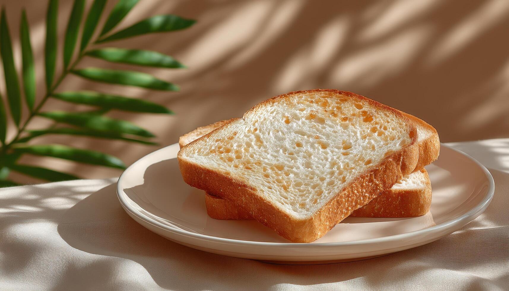 Honey toast with minimalist lighting and stylish shadows indoor setting food photography photo