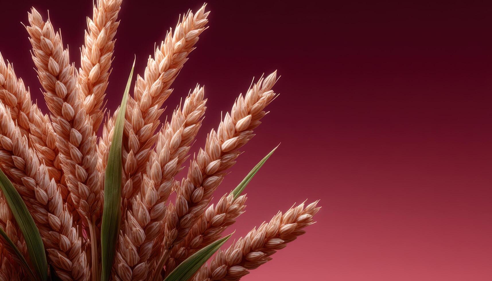 Sunlit grains displaying nature's beauty simple landscape close-up view agricultural concept photo