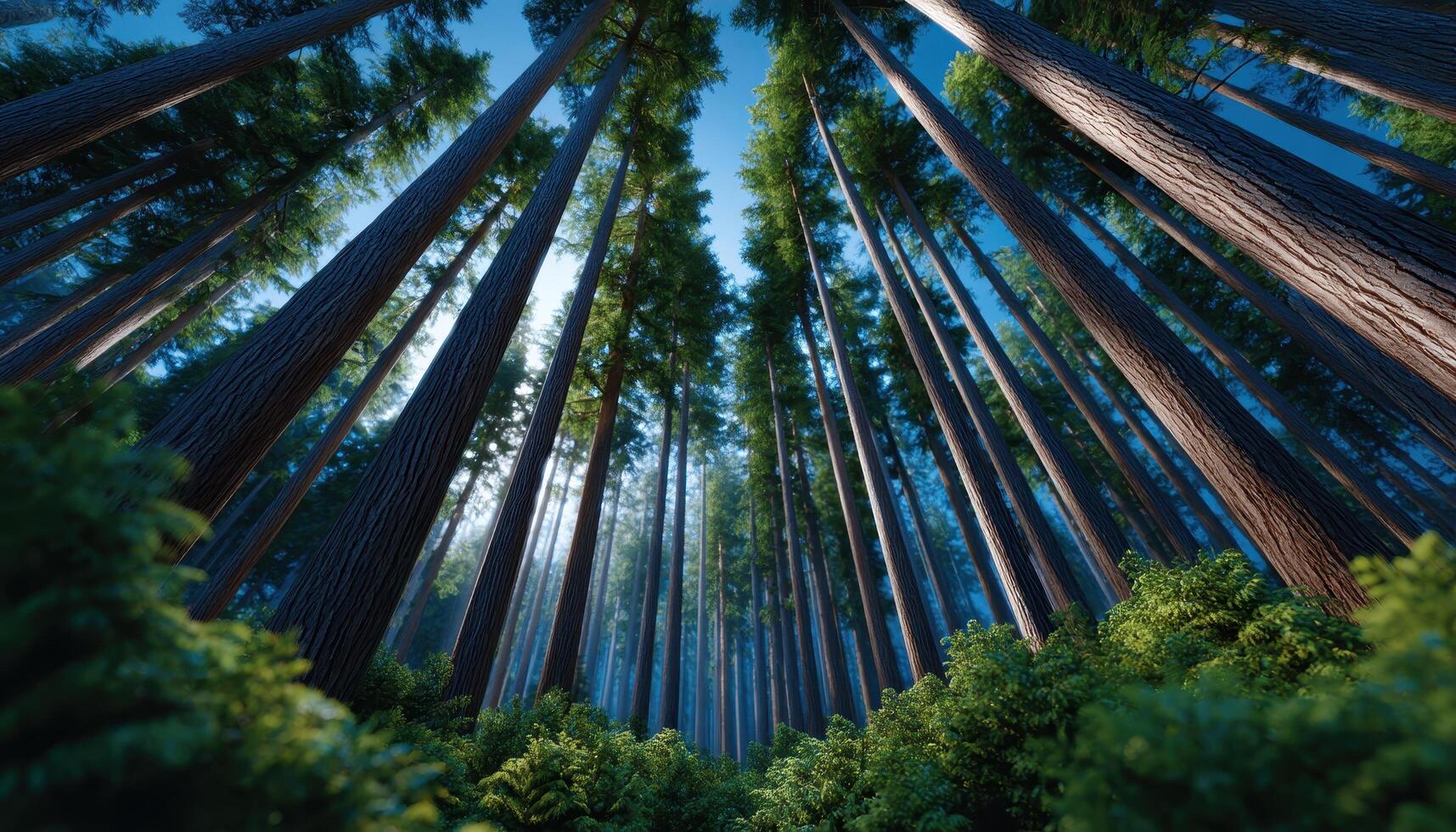 Exploring the tranquil forest canopy nature photography lush environment ground perspective photo
