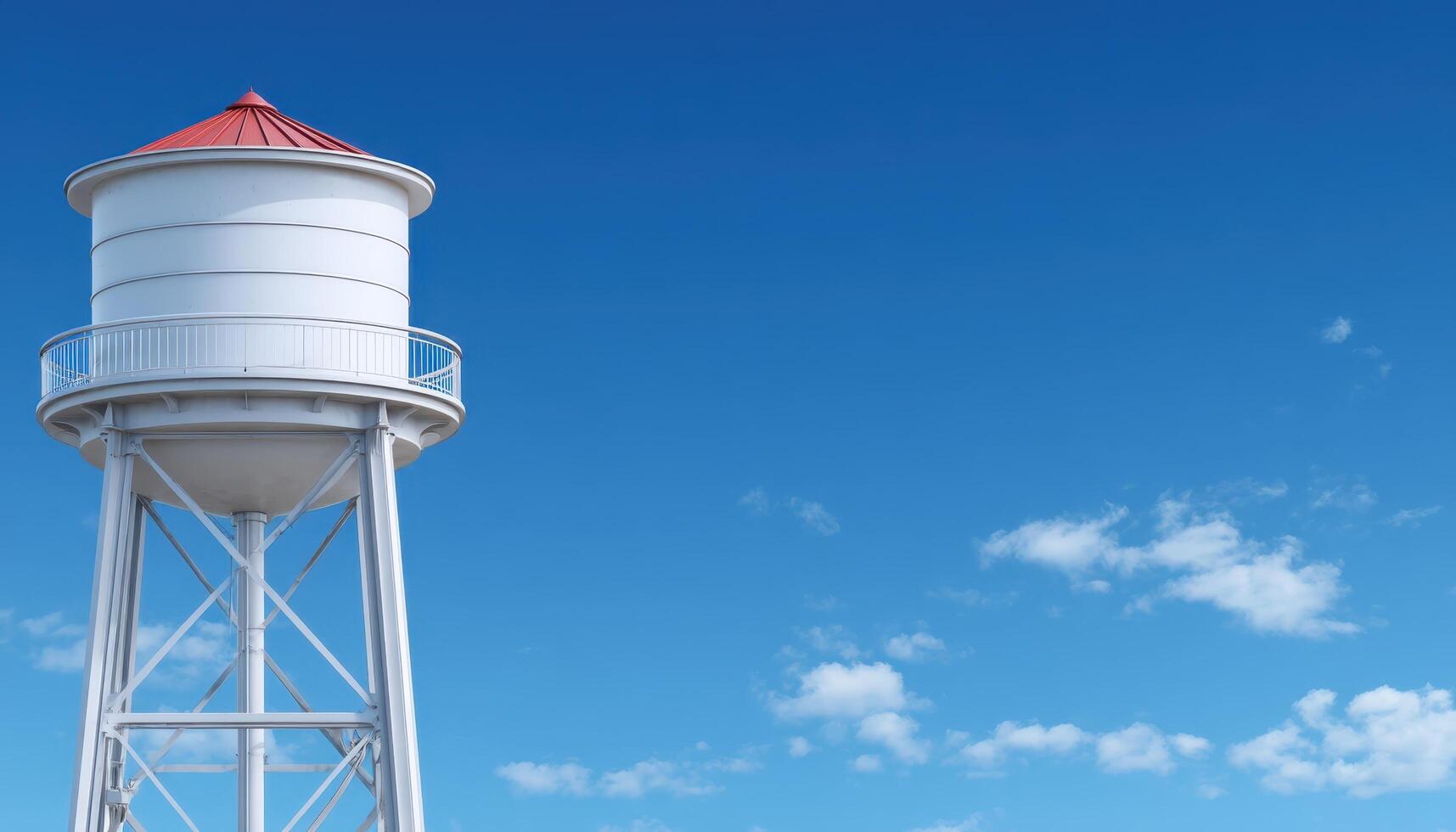 Water tank low level alert in minimal scene outdoor photography clear sky perspective photo