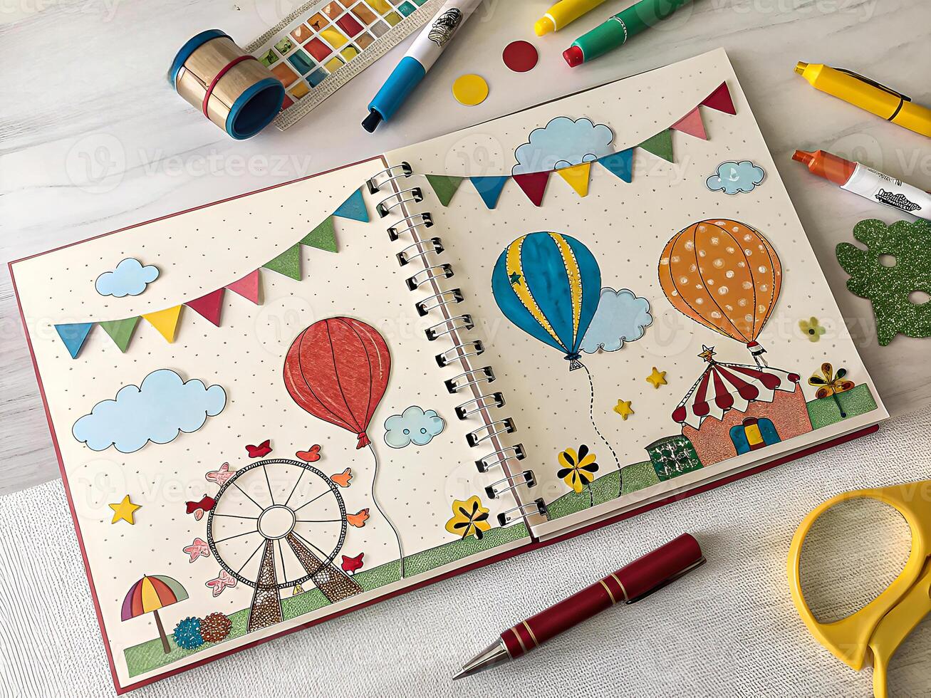 Vibrant Scrapbooking Creativity photo