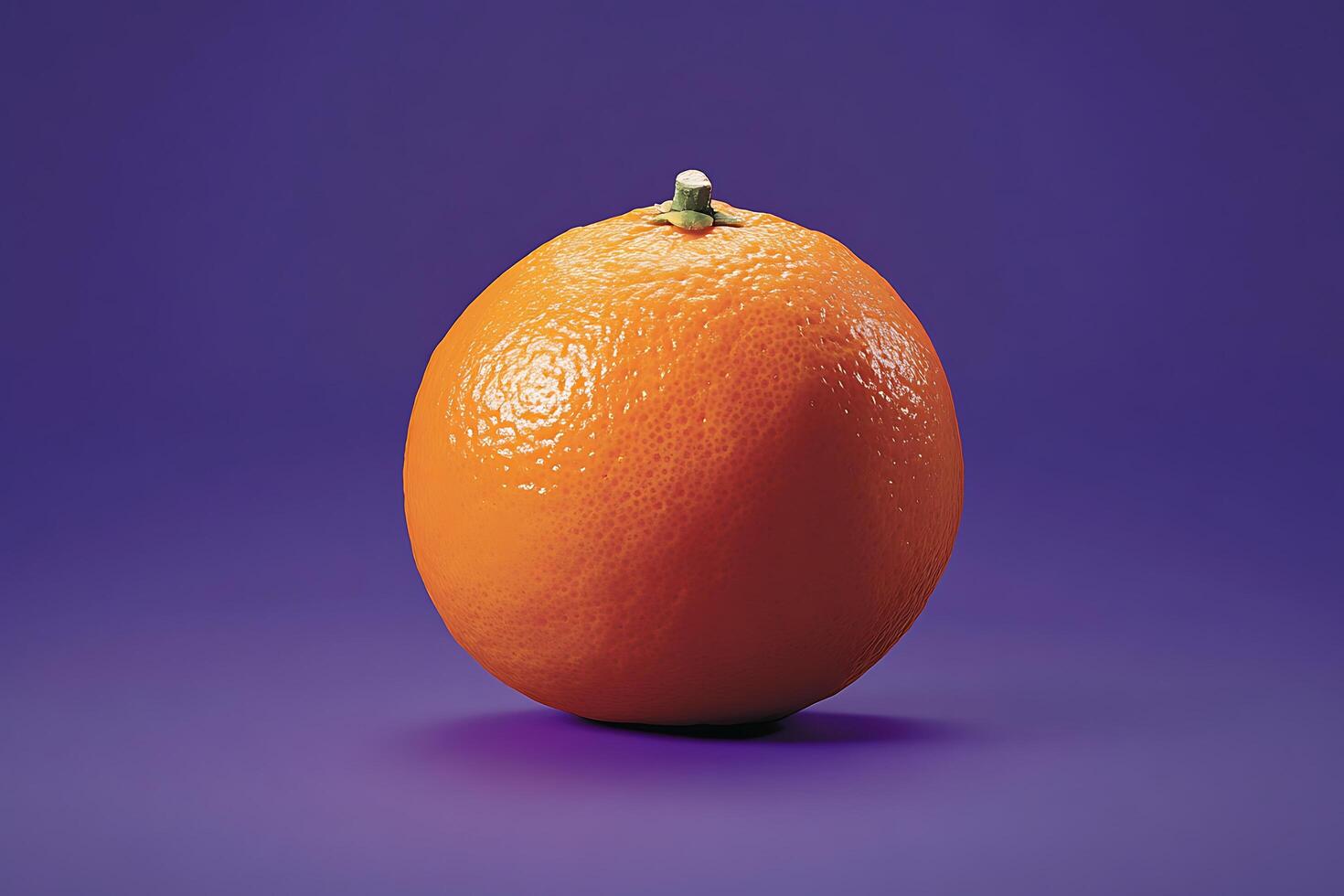 Orange fruit on violet purple backdrop photo