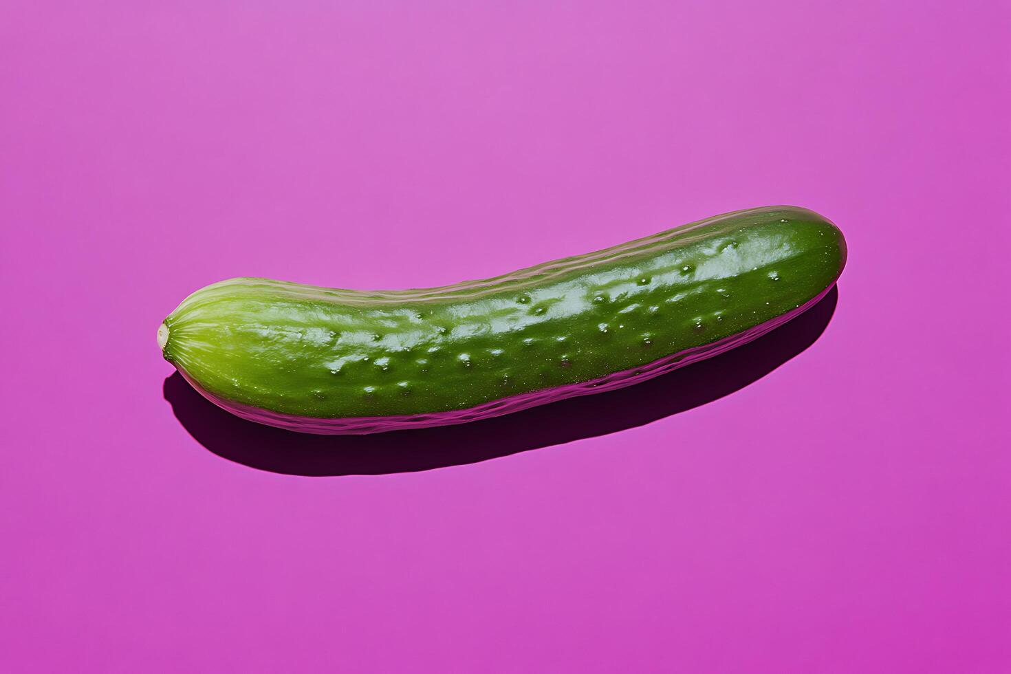 Cucumber on a pink background photo