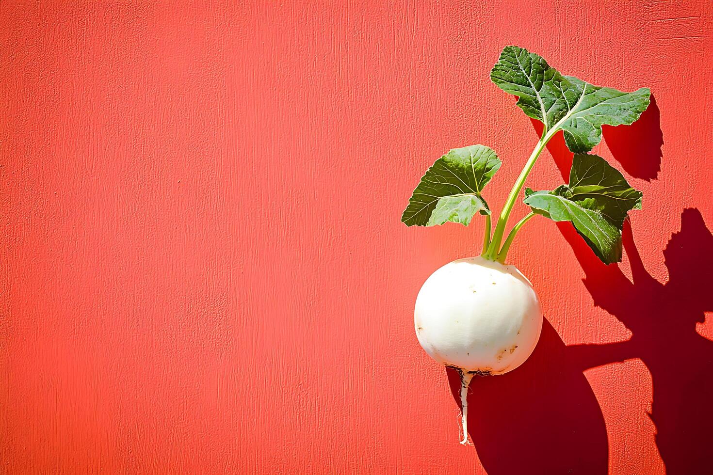Turnip against bright textured background surface photo