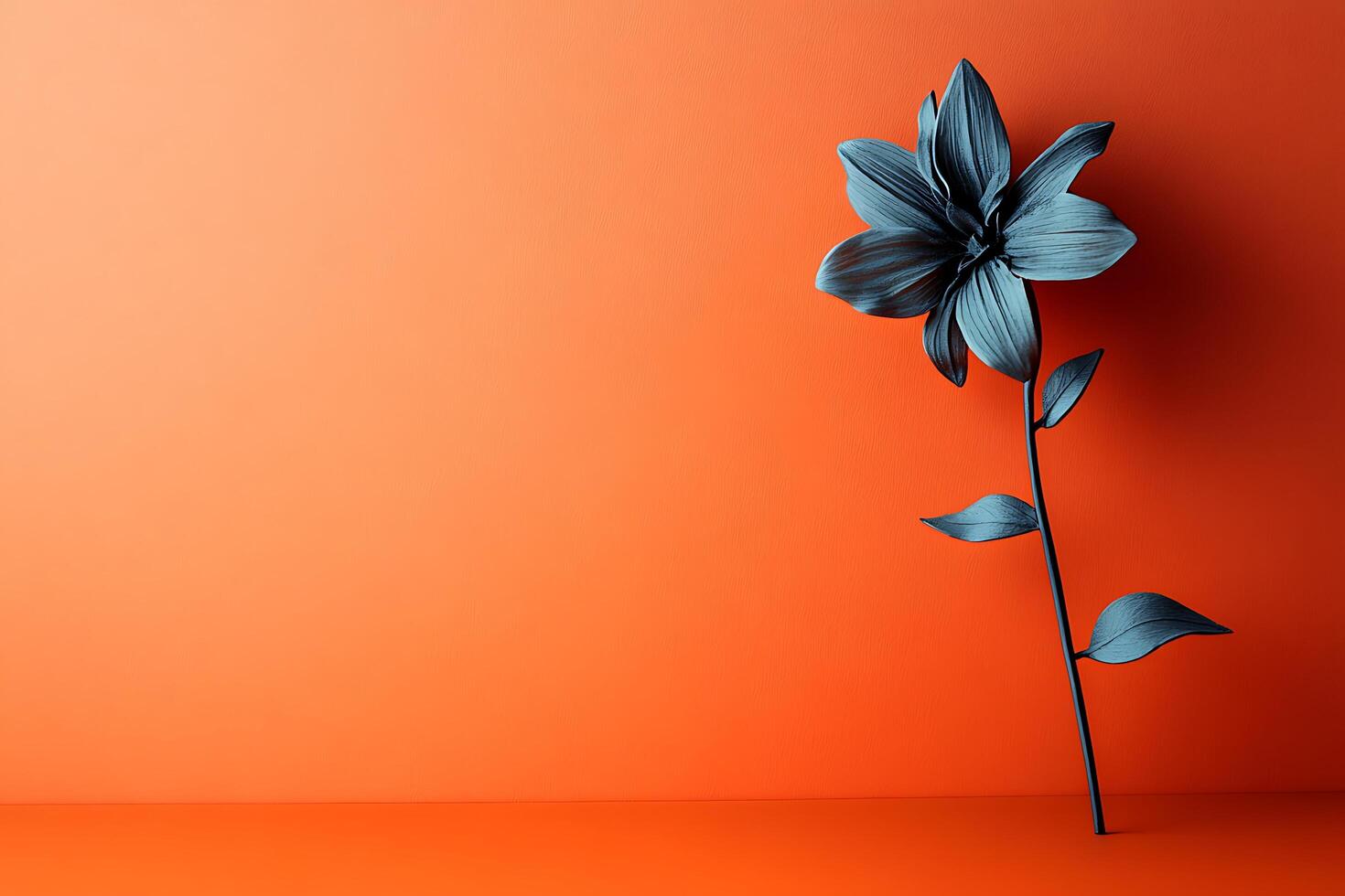 Monochrome floral elegance on vibrant background photo