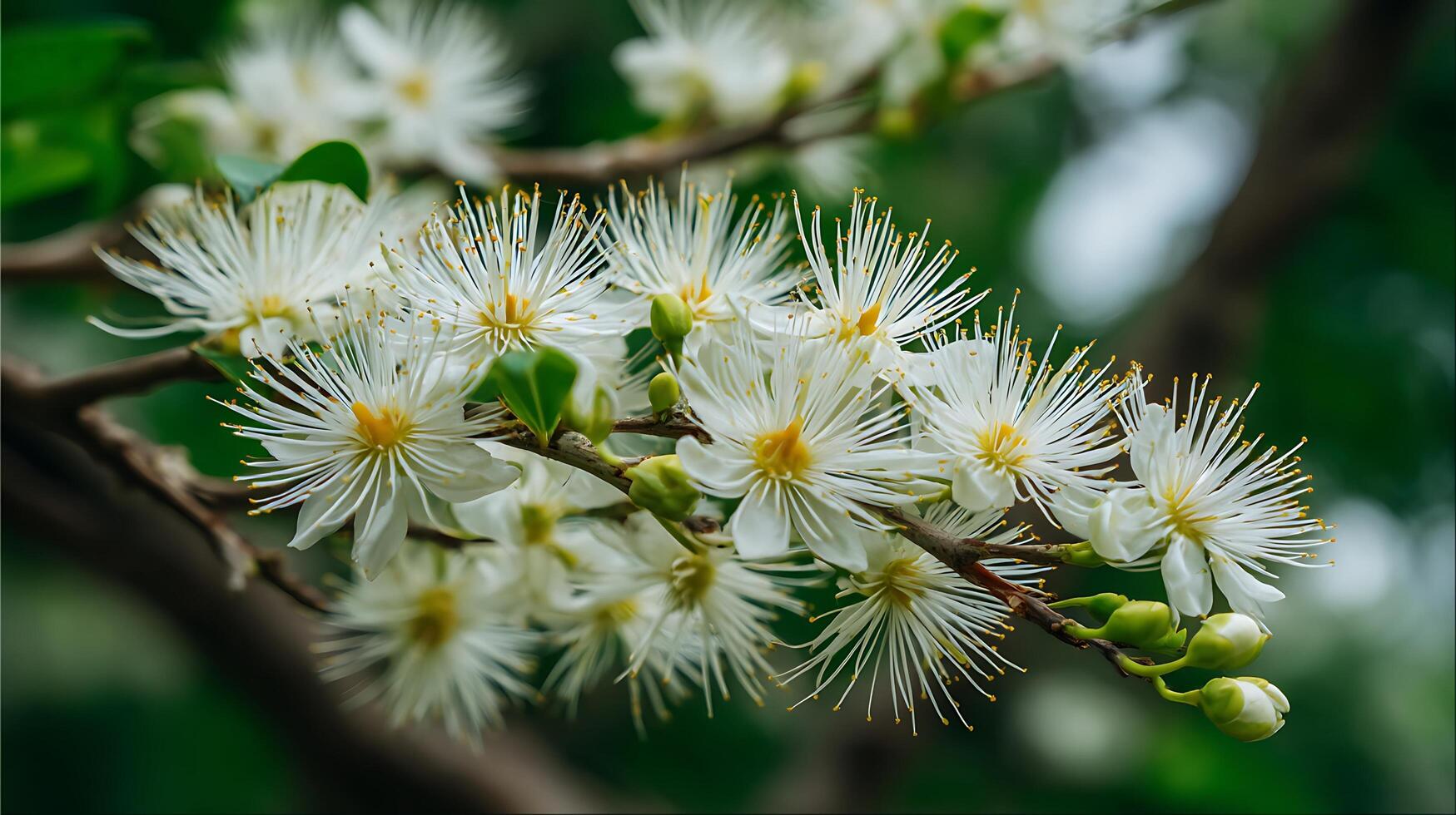 Beautiful Macro Flower with Smooth Natural Blur Behind photo