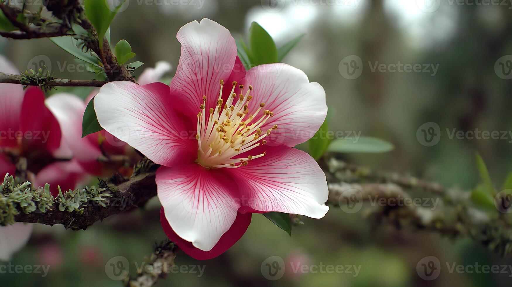 Stunning Tree Flower with Ultra-Realistic Textures and Soft Background photo