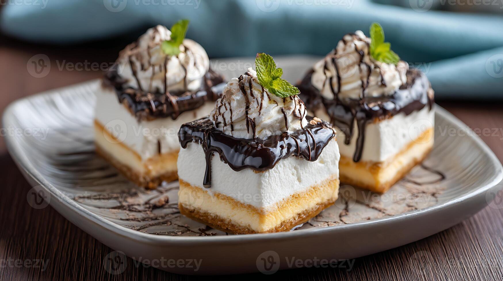 Luxurious Dessert Captured in Studio Light with Realism photo