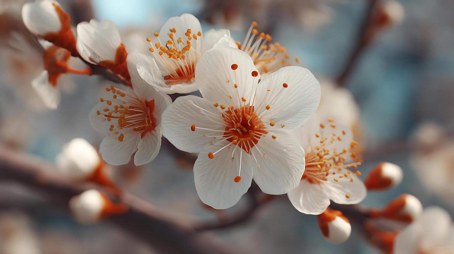 High-Resolution Tree Flower on Branch with Detailed Clarity photo