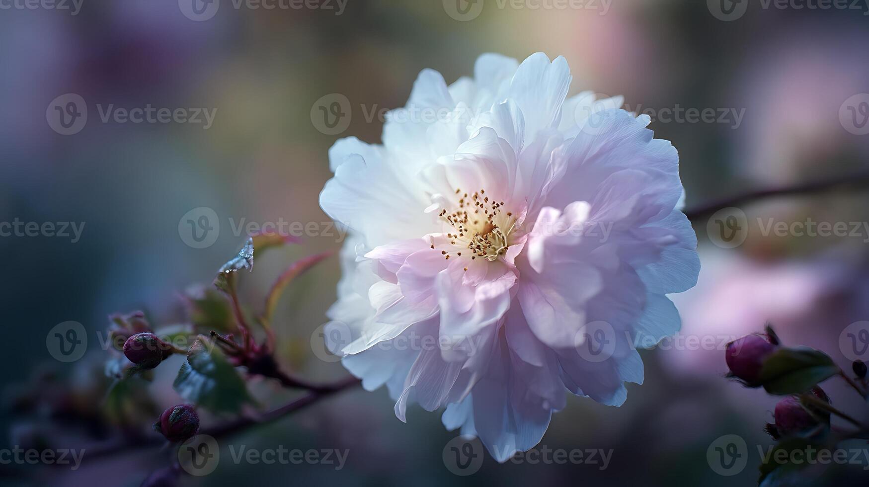 Exquisite Garden Blossom Highlighted by Natural Sunlight and Shadow photo