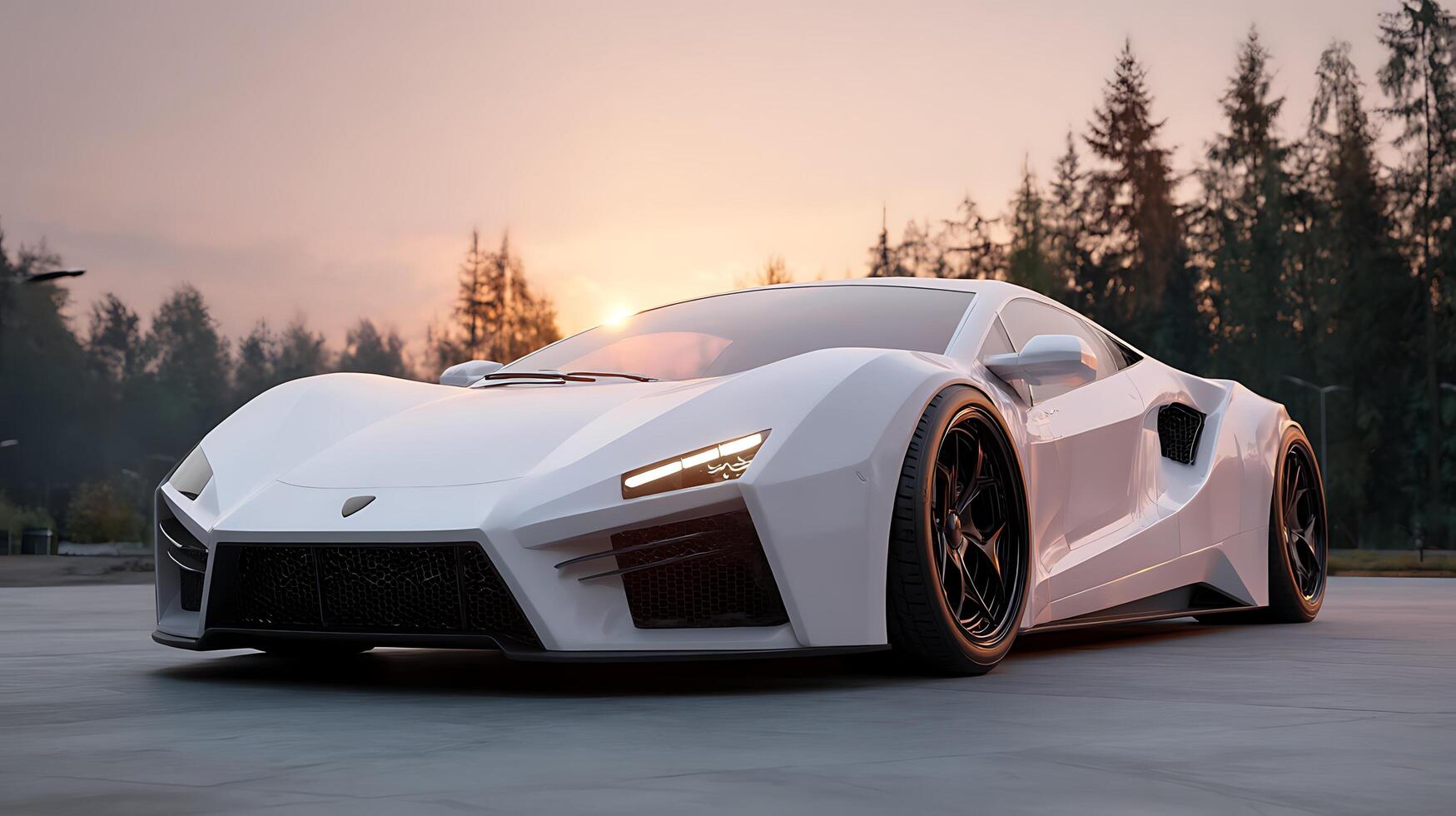 Realistic Car Photography Featuring Unique Shape and Texture Details photo
