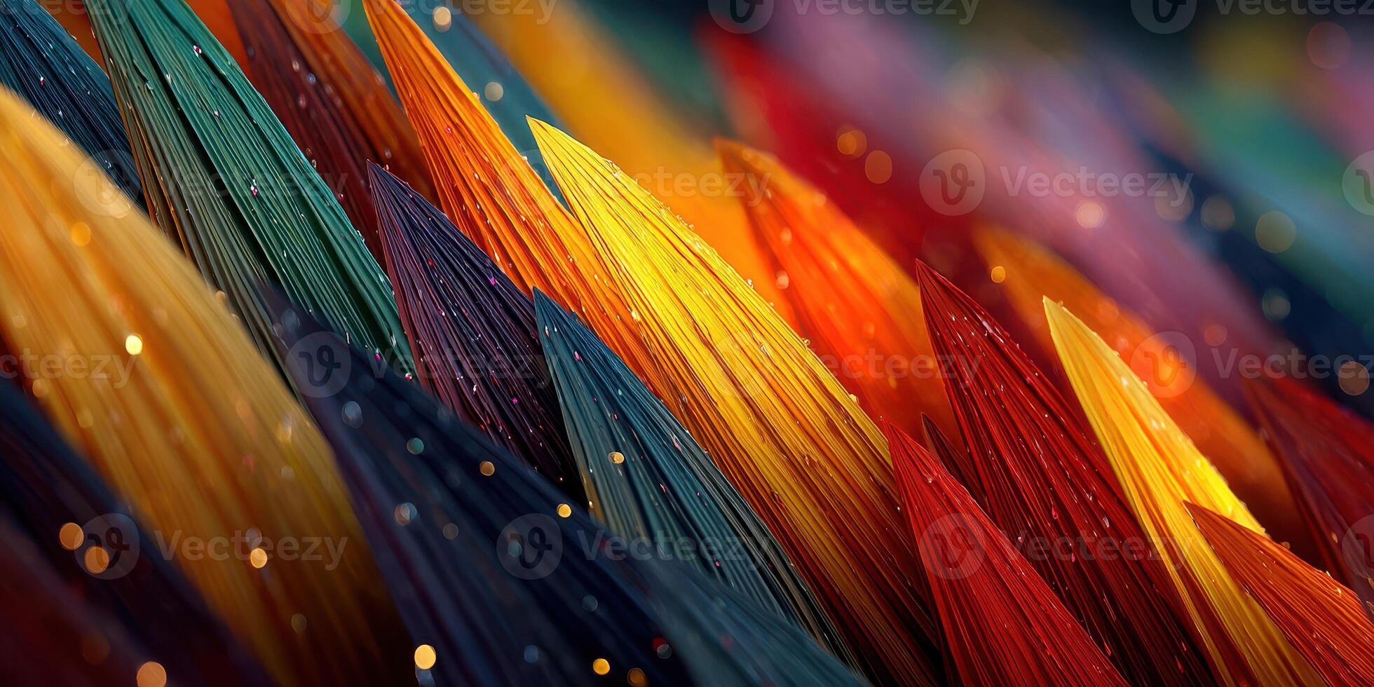 Colorful layers of vibrant materials arranged neatly, showcasing a range of hues in an artistic display during daytime photo