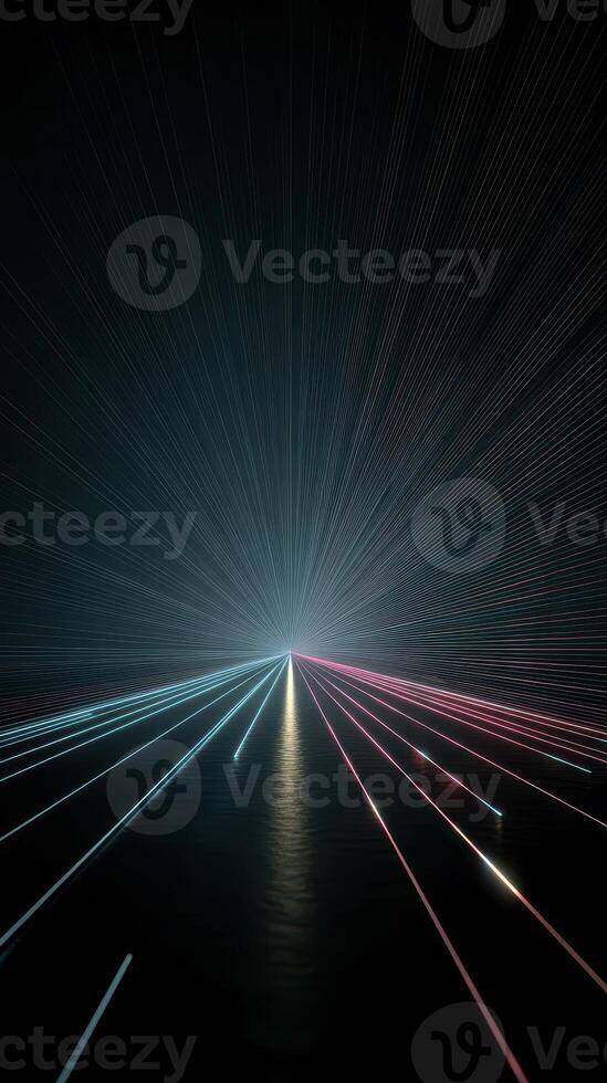 Abstract light patterns create a mesmerizing visual experience in a dark environment photo