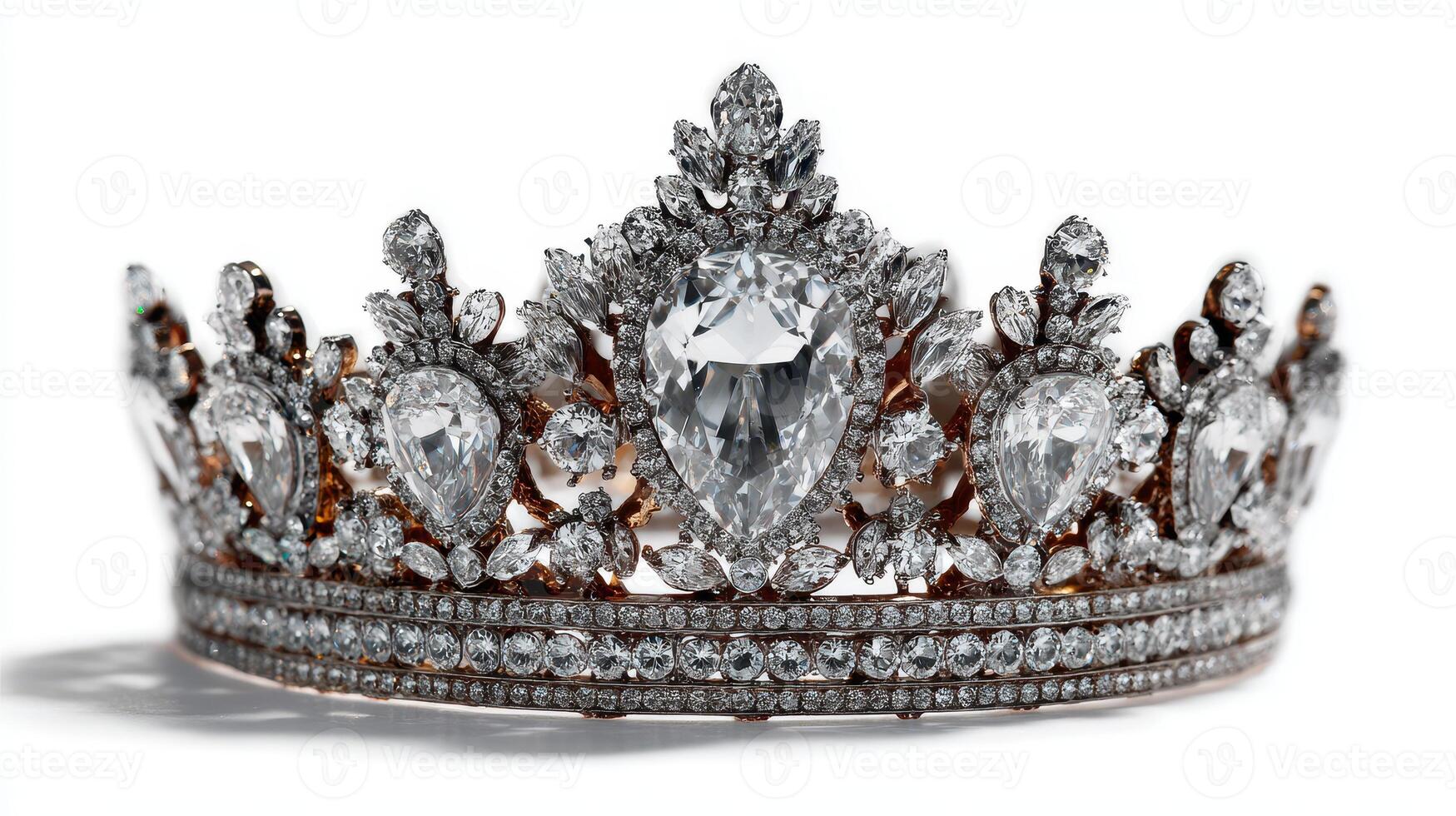 Intricate diamond crown showcasing exquisite craftsmanship and elegance at a royal event photo