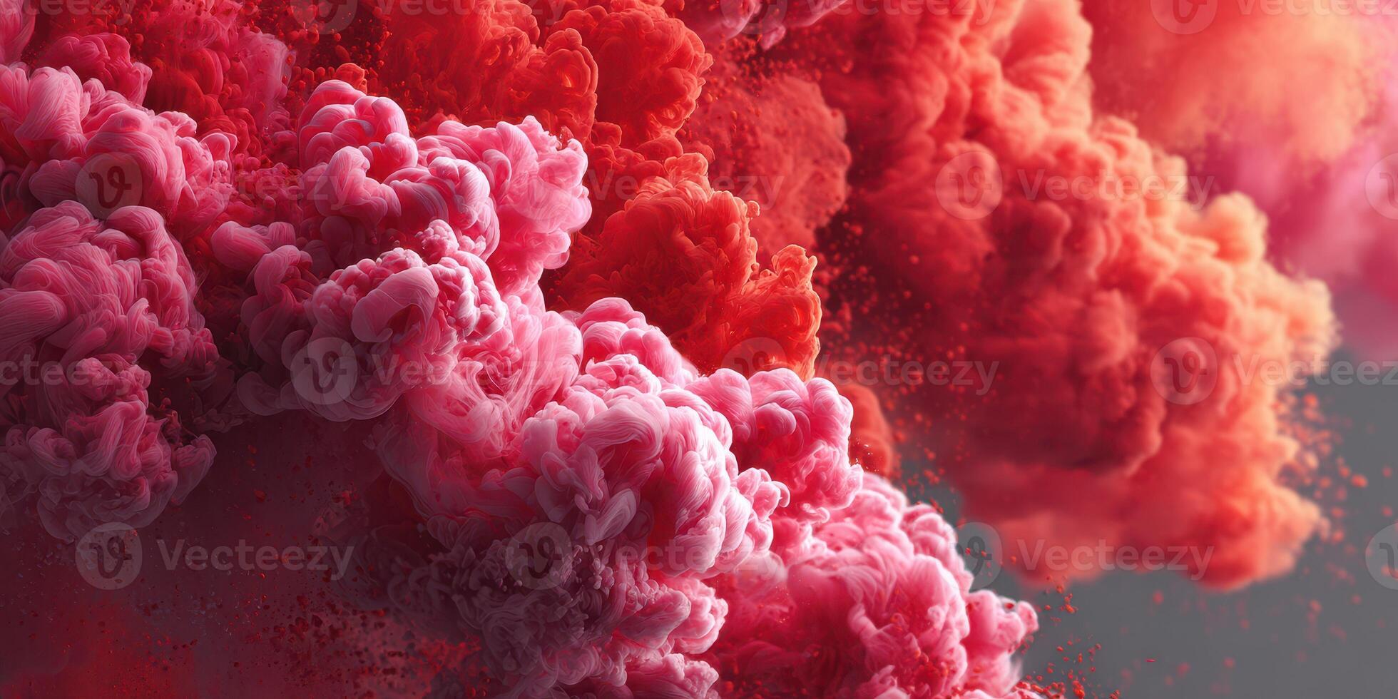 Colorful clouds create a dynamic display of red and pink hues swirling together in an abstract formation photo
