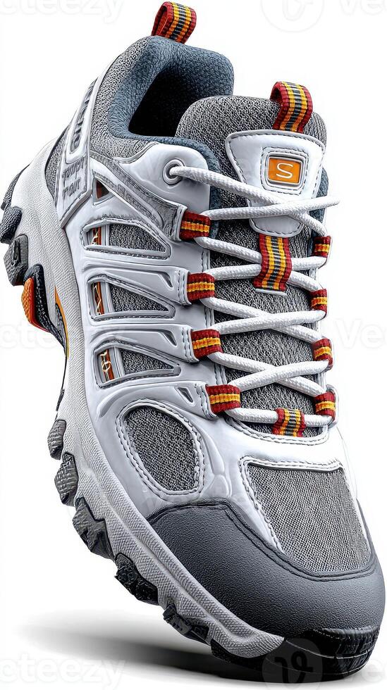 High-performance outdoor footwear features modern design and durable materials for all-terrain adventures photo