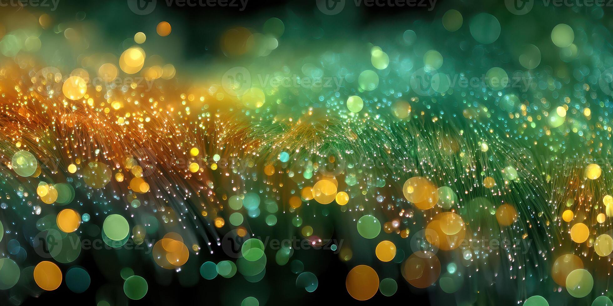 Colorful abstract design with shimmering lights and vibrant colors creating a mesmerizing effect in dark surroundings photo