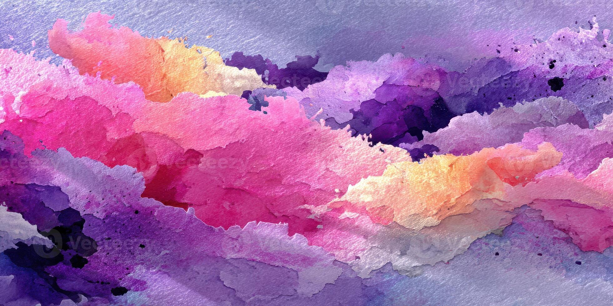 Colorful abstract watercolor artwork depicting vibrant hues blending harmoniously in an artistic expression of creativity and emotion photo