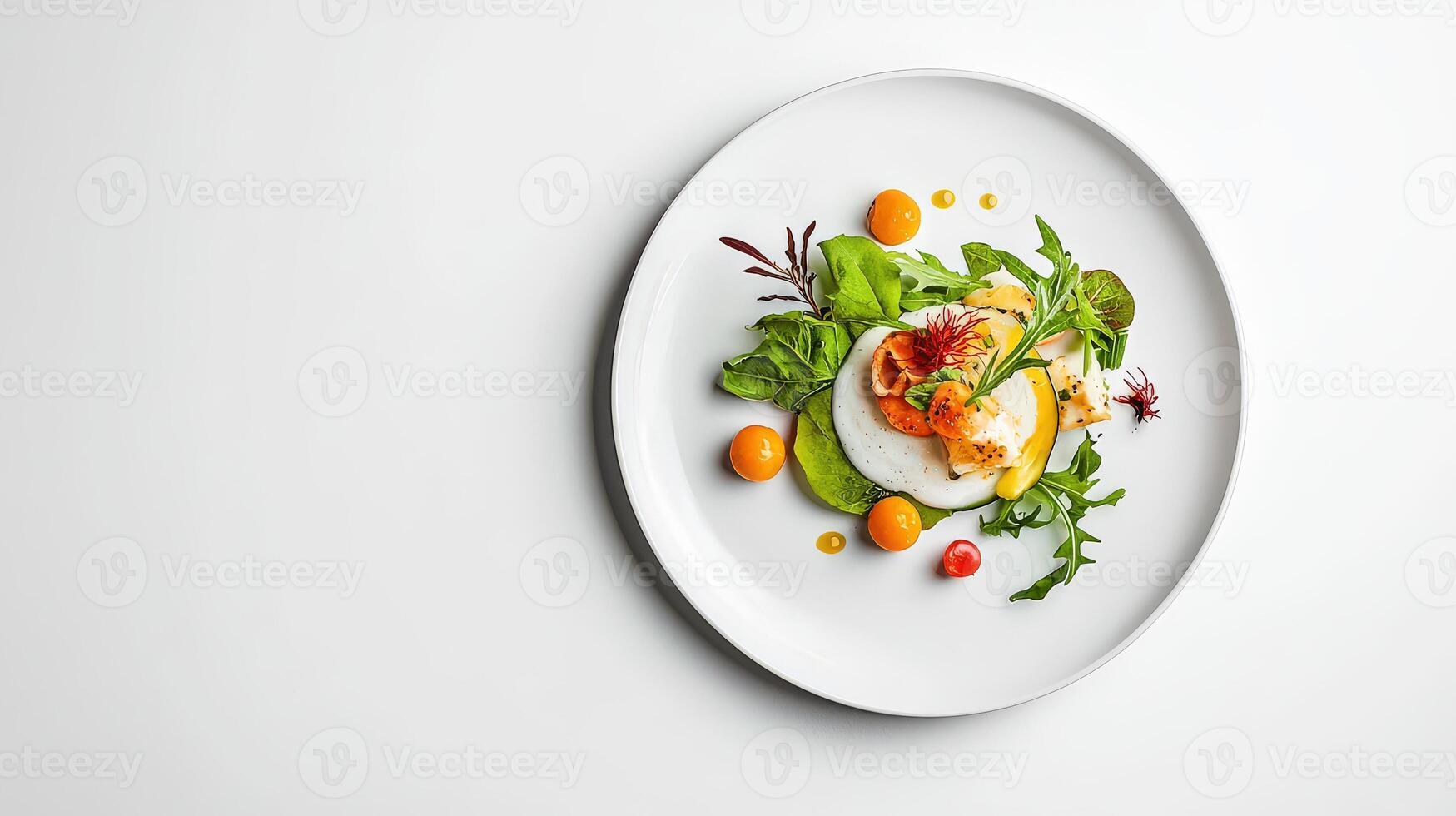 A plate with a salad on it photo