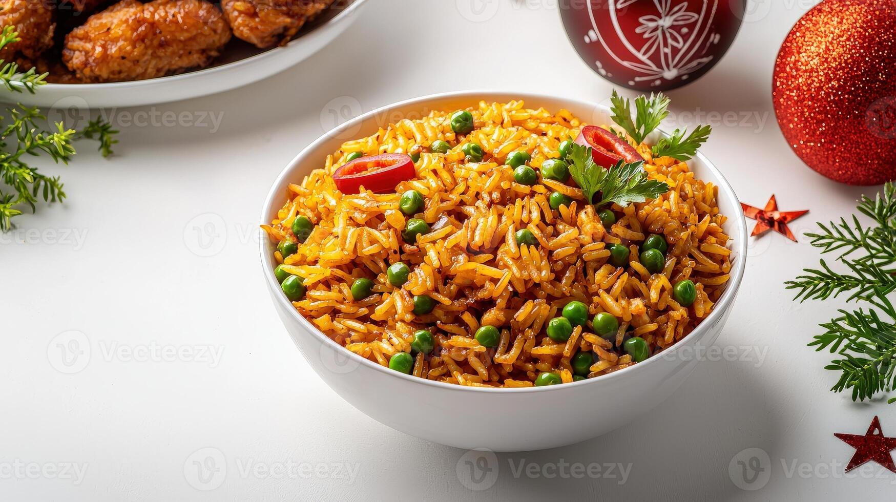 A bowl of rice and vegetables with a can of coke photo