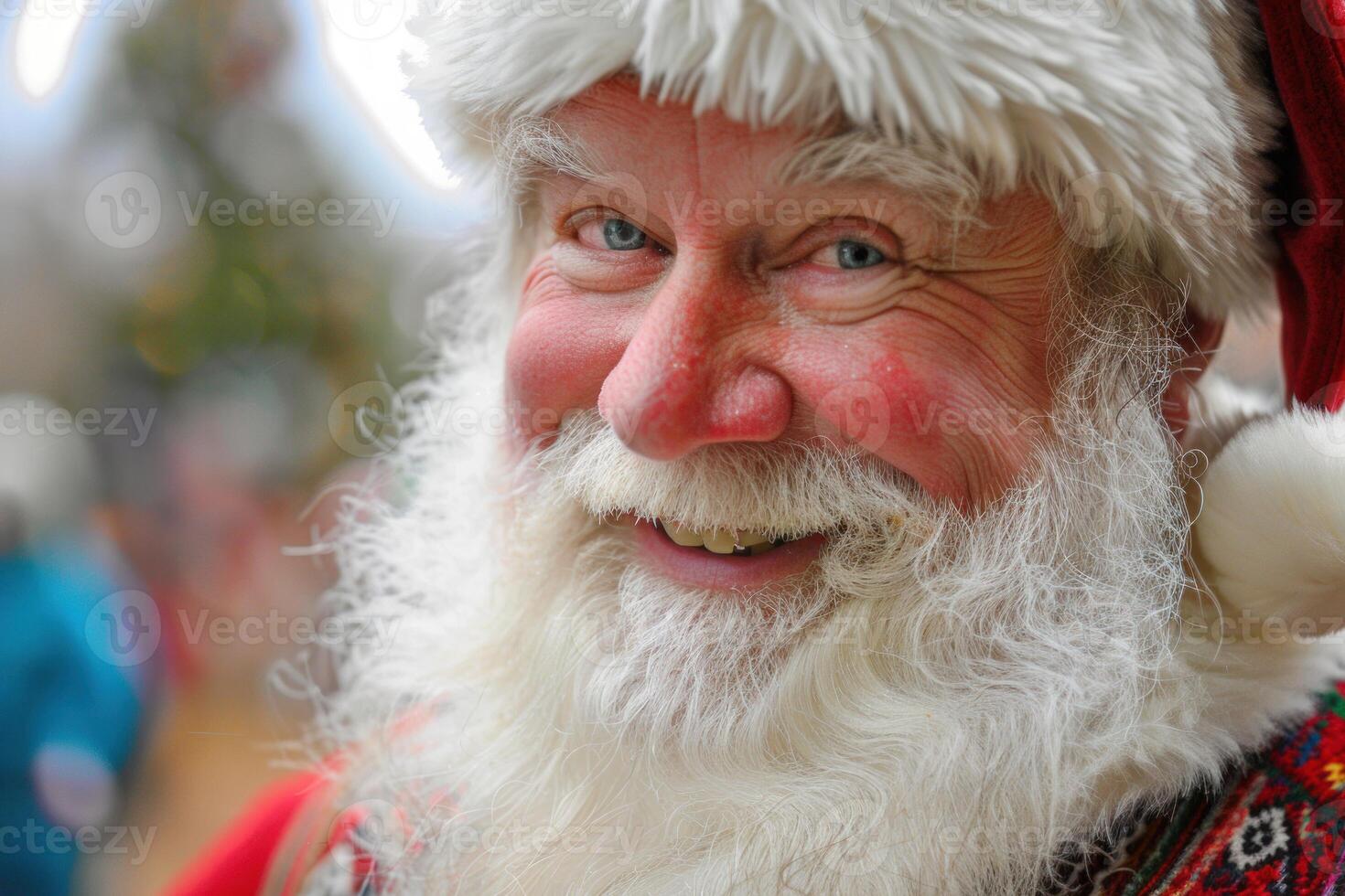 Santa claus smiling and wearing traditional clothes photo