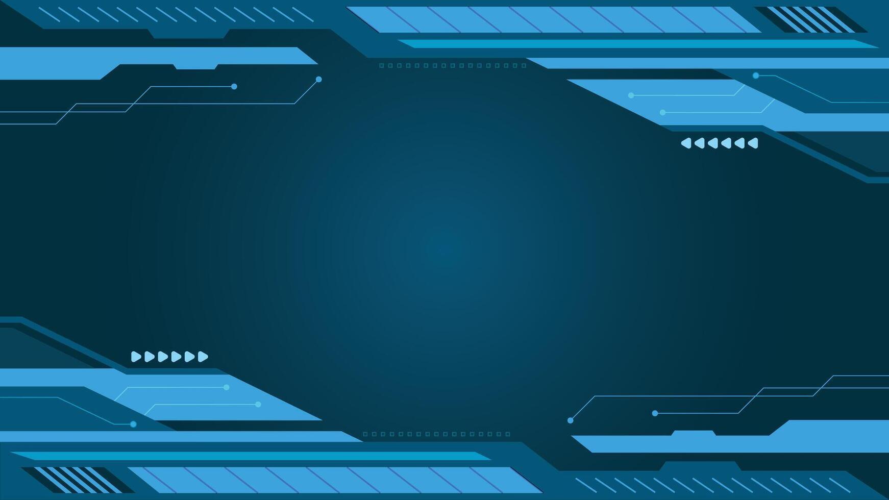 Modern technology background featuring blue tones circuit patterns and futuristic interface layout perfect for tech presentations banners and digital innovation themes vector