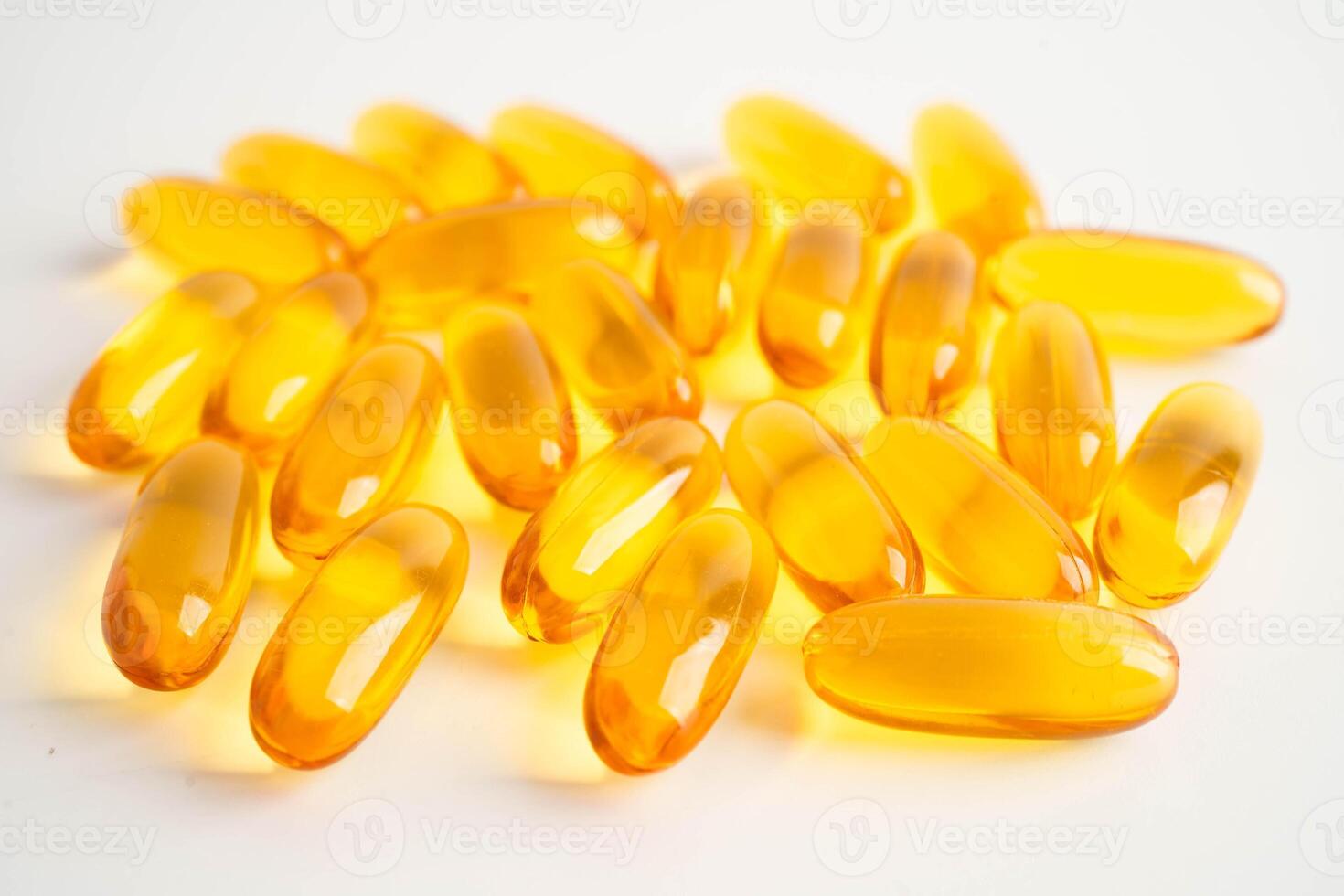 Fish oil or Cod liver oil gel in capsules with omega 3 vitamins supplementary photo