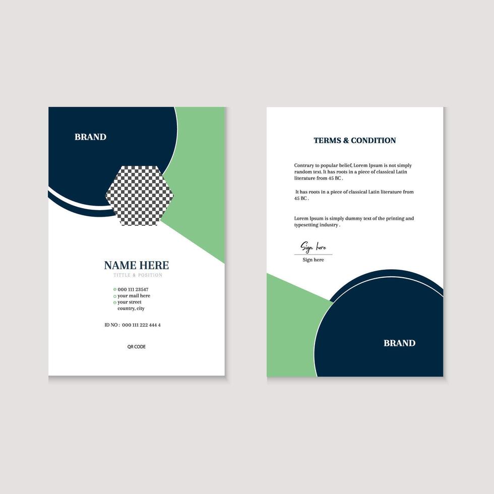 Id Card design Template vector