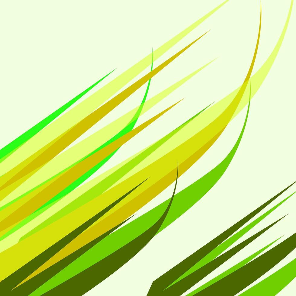 abstract green shapes composition background vector