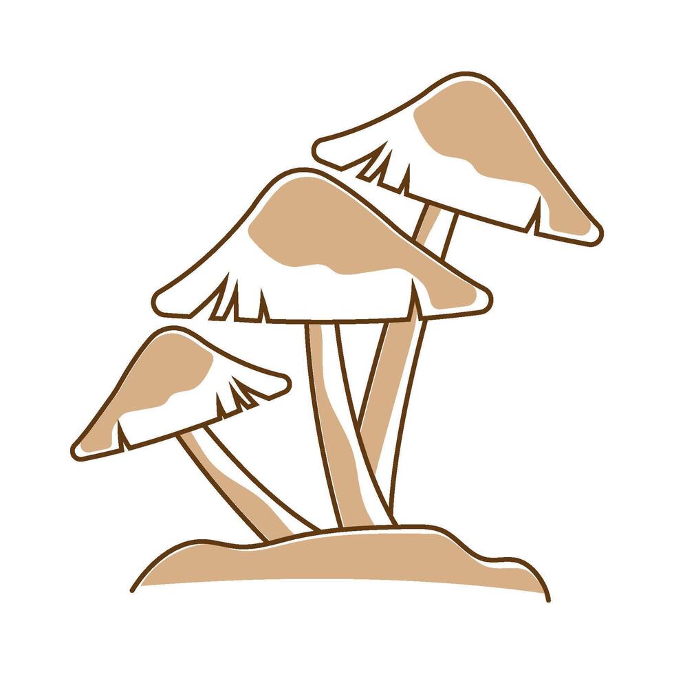 mushroom illustration logo icon vector