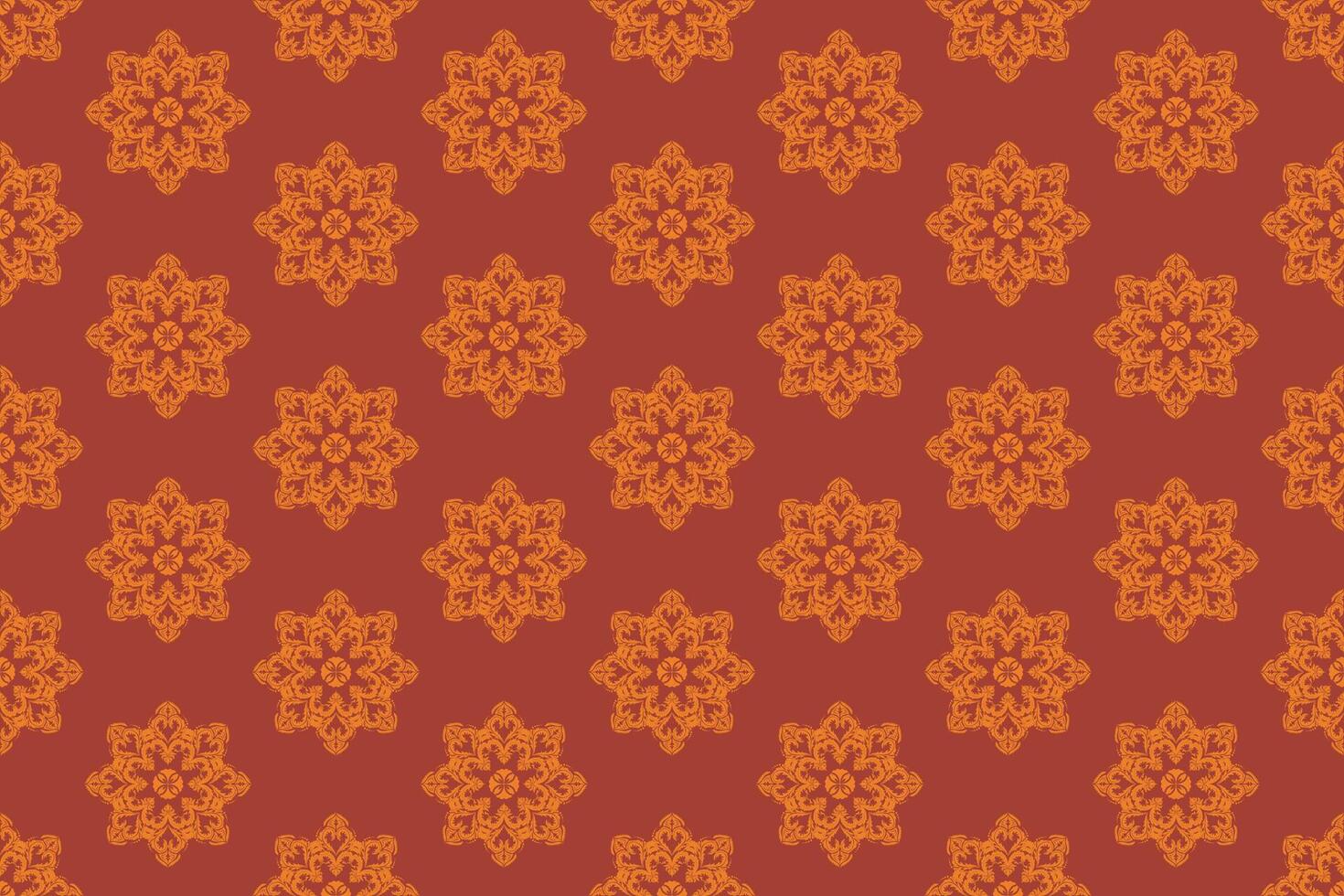Damask patterns feature intricate, symmetrical motifs inspired by floral or ornamental designs. Often elegant and timeless, they are ideal for sarong, clothing. vector
