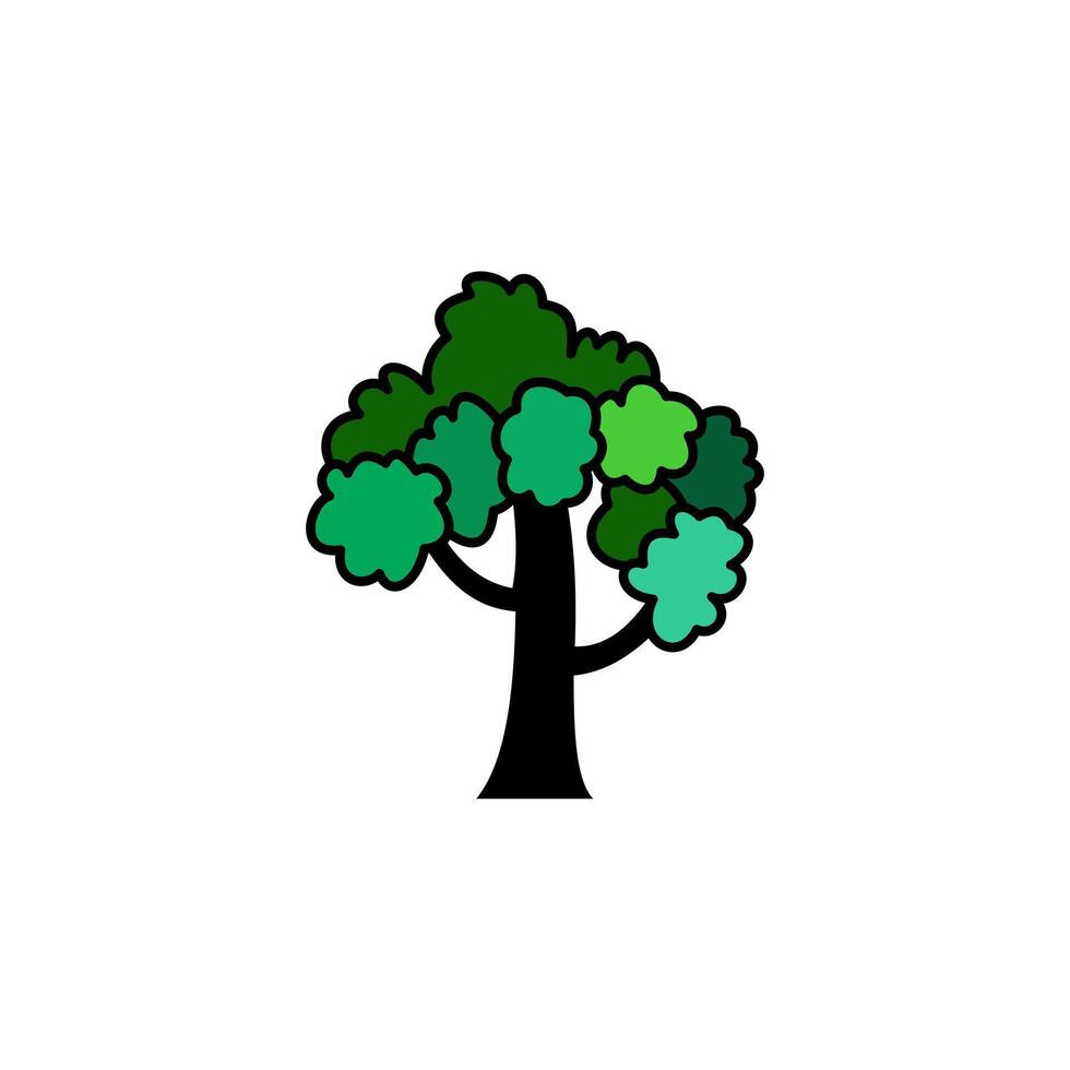 Simple Tree forest plant logo design vector