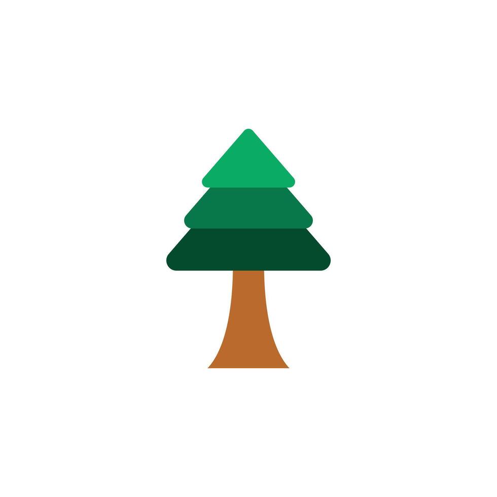 Pine tree plant logo design vector
