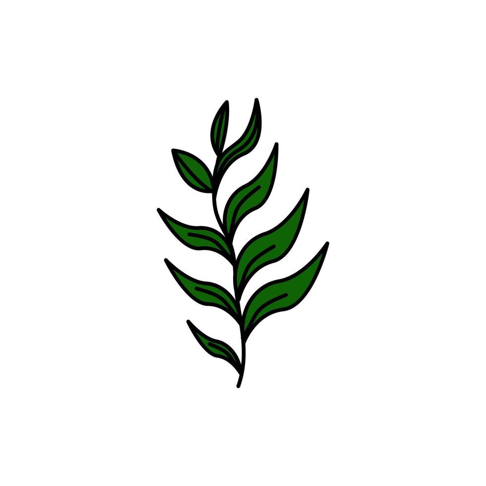 forest plant logo design vector